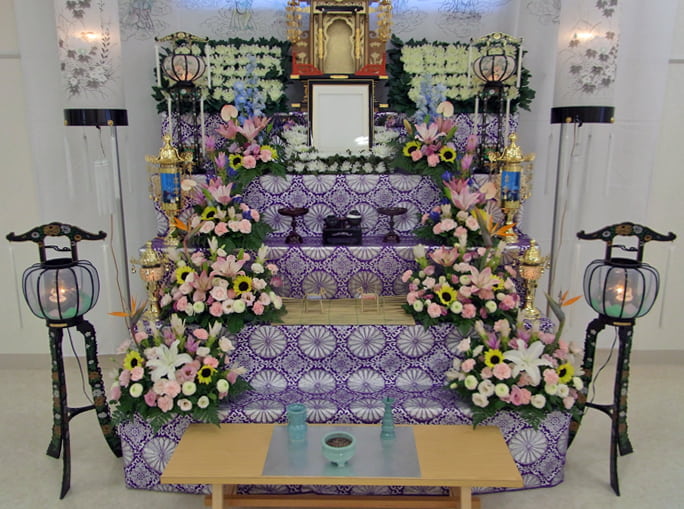 浜松市の初盆 花祭壇